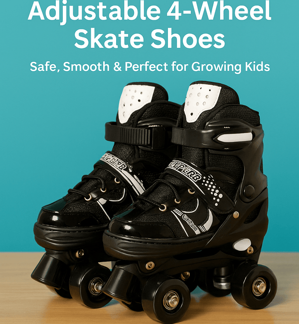 Adjustable 4 - Wheel Skate Shoes – Safe, Smooth & Perfect for Growing Kids - BLL-SKT-805-2L - Planet Junior