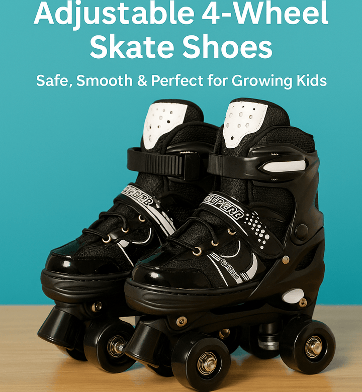 Adjustable 4 - Wheel Skate Shoes – Safe, Smooth & Perfect for Growing Kids - BLL-SKT-805-2L - Planet Junior