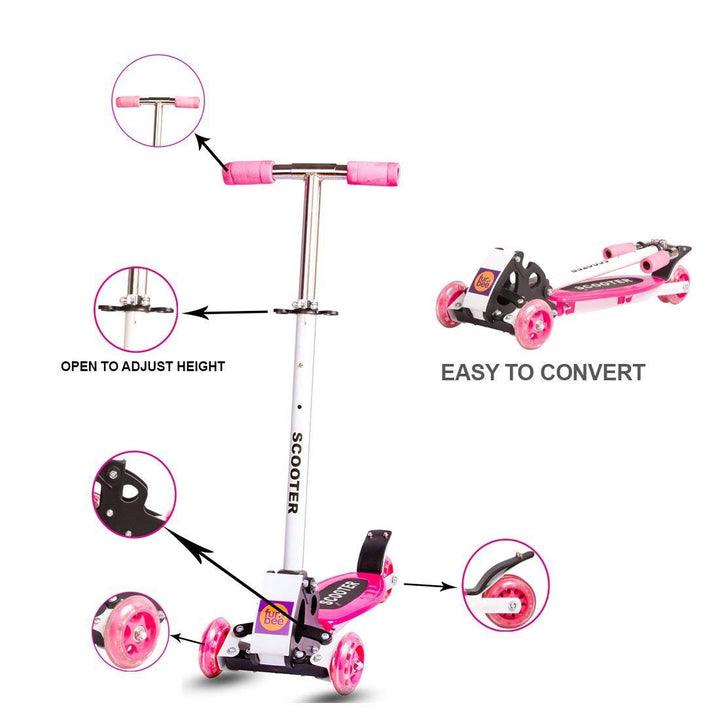 Adjustable 4W Kids Scooty 4W – Stable& Perfect for Beginner Riders - BLL-SKTY-016 - Planet Junior