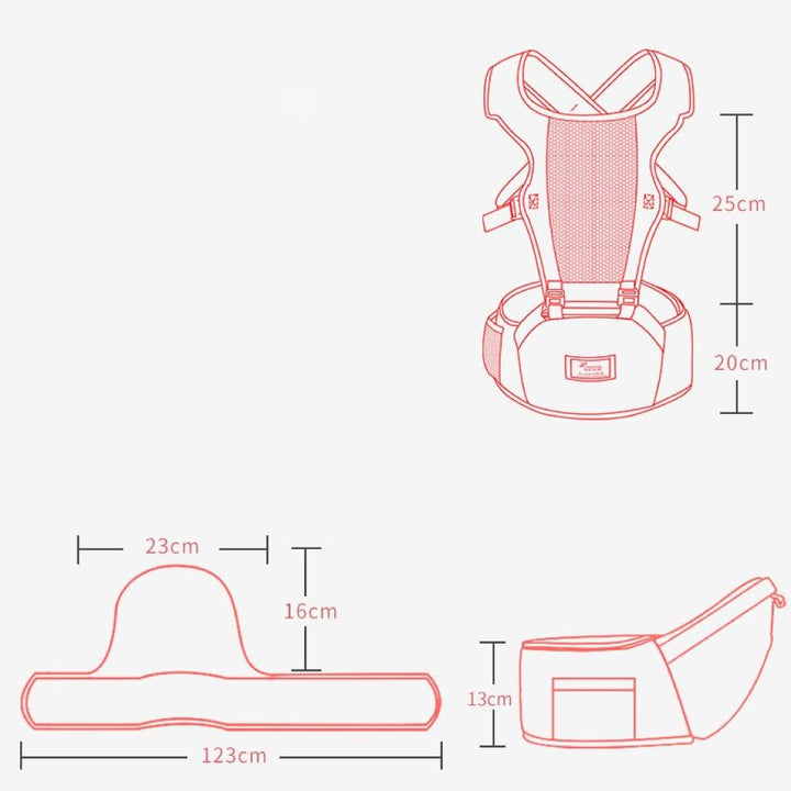 Adjustable Hip Seat Baby Carrier – Easy Carry for New Moms & Dads - BLL-BCC-9907M - Planet Junior