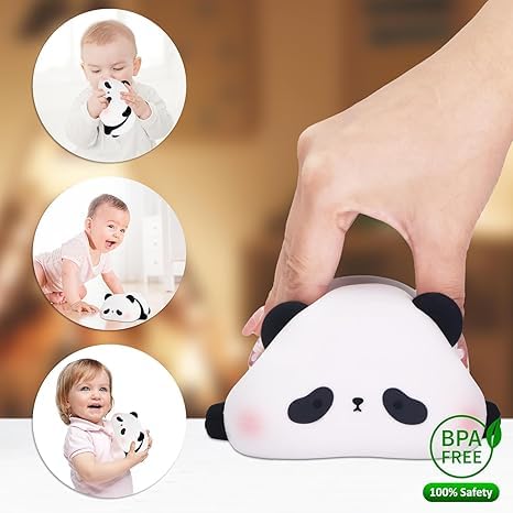 Adorable Squishy Panda Bedside Lamp – Soft Glow Silicone LED with 3 Brightness Modes - UT - PNLAMP - Planet Junior