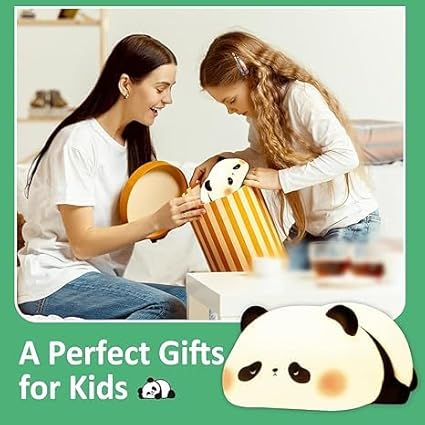 Adorable Squishy Panda Bedside Lamp – Soft Glow Silicone LED with 3 Brightness Modes - UT - PNLAMP - Planet Junior