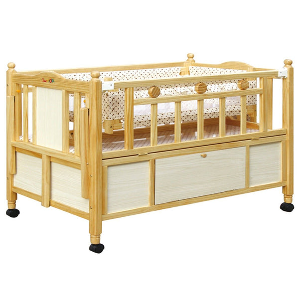 Adroable Wooden Baby Cot - BLL - BC - 535 - Planet Junior