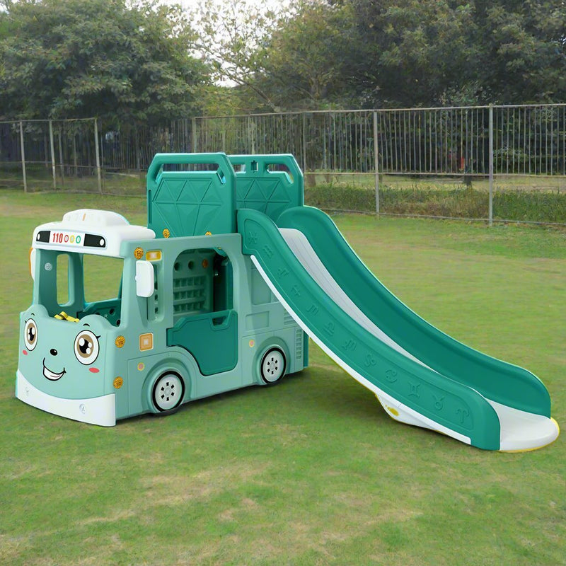 Adventure Bus Slide Fun Ride | L - 81" W - 45" H - 38" - BLL - SL - 21B011 - Planet Junior