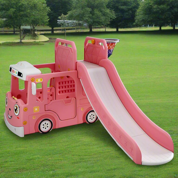 Adventure Bus Slide Fun Ride | L - 81" W - 45" H - 38" - BLL - SL - 21B011 - Planet Junior