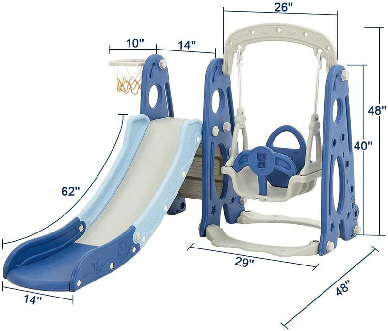 All - in - One Toddler Slide & Swing Playground - BLL - SL - 010EDS - Planet Junior