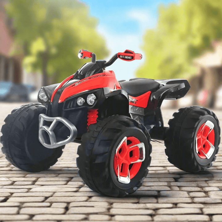 All - Terrain 4 - Wheeler Ride - On Bike For Children - BLL - MB - 6677FB GRN & RED - Planet Junior