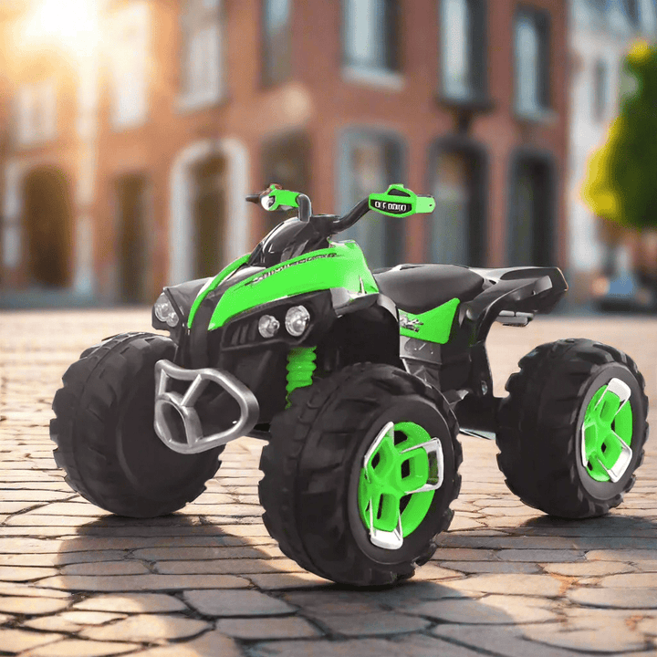 All - Terrain 4 - Wheeler Ride - On Bike For Children - BLL - MB - 6677FB GRN & RED - Planet Junior