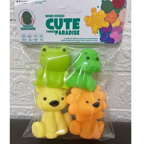 Animal Theme Soft PVC Baby Bath Toys | 4 Pcs - BLL - MT - 8605W - Planet Junior