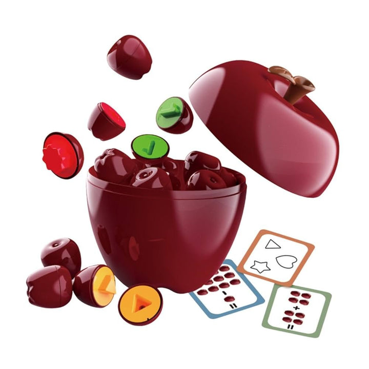 Apple Shape Sorting & Matching Toy – 4 - in - 1 Educational Learning Game - SLT - FXB - 30 - Planet Junior