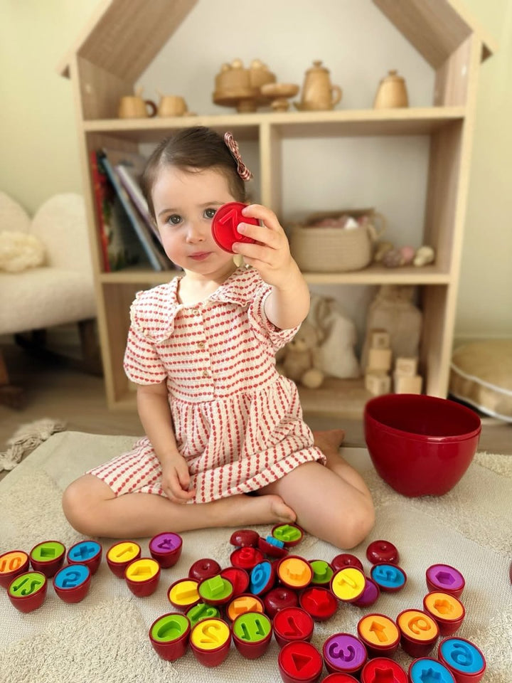 Apple Shape Sorting & Matching Toy – 4 - in - 1 Educational Learning Game - SLT - FXB - 30 - Planet Junior