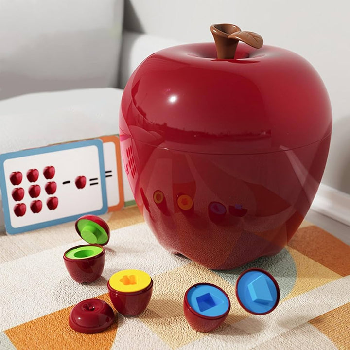 Apple Shape Sorting & Matching Toy – 4 - in - 1 Educational Learning Game - SLT - FXB - 30 - Planet Junior