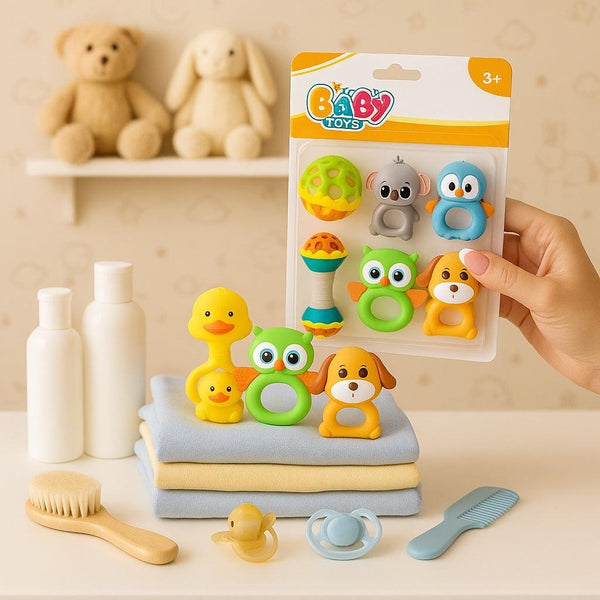 Baby Bell Rattles Set – Soft Sound, Easy Grip & Developmental Play - RT-508-157 - Planet Junior