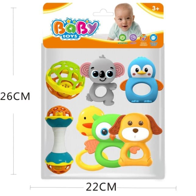 Baby Bell Rattles Set – Soft Sound, Easy Grip & Developmental Play - RT-508-157 - Planet Junior