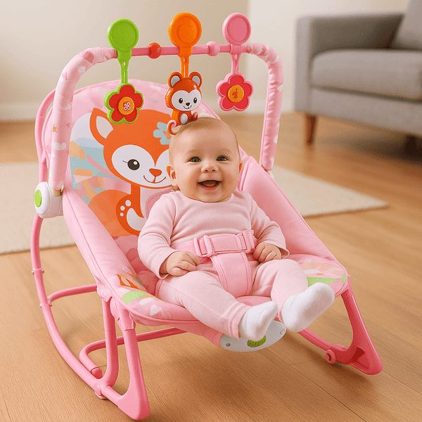 Baby Bouncer with Hanging Toys – Soothing Comfort & Playtime Fun - BLL-BCR-69898 - Planet Junior