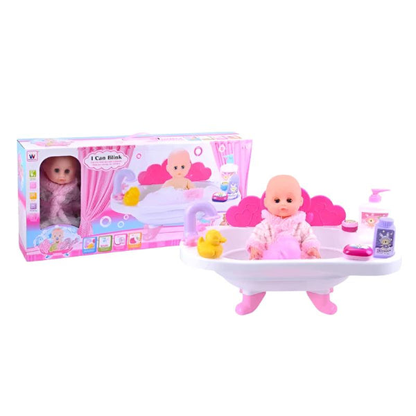 Baby Doll with Bathtub and Accessories - BLL - DL - 0182W - Planet Junior