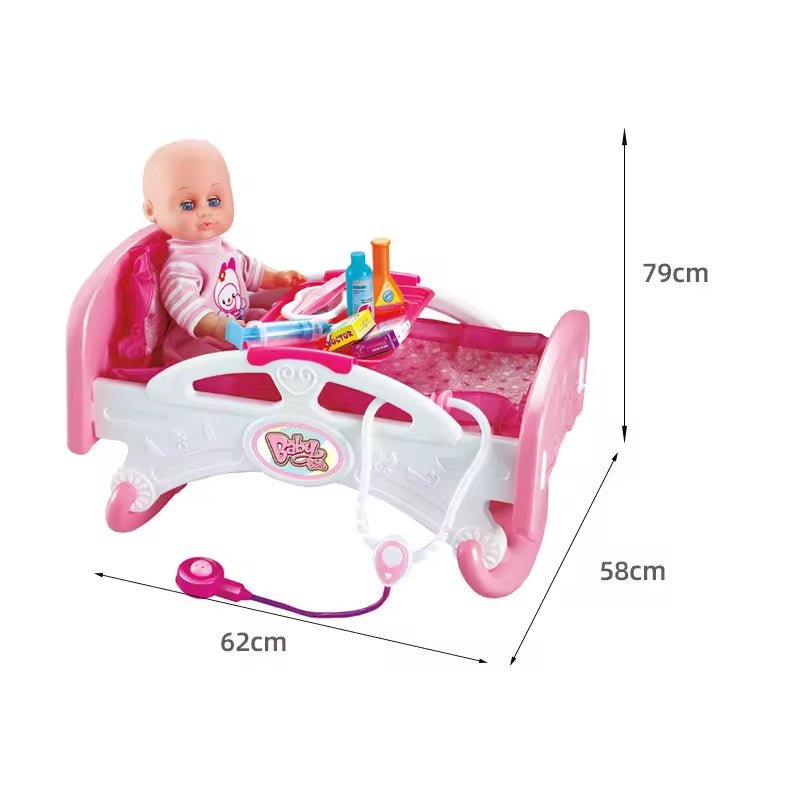 Baby Doll with Bed and Accessories - BLL - DL - 0183W - Planet Junior