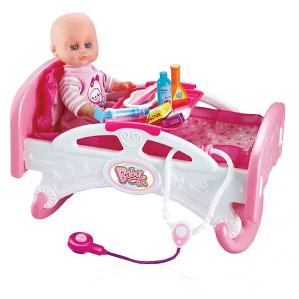 Baby Doll with Bed and Accessories - BLL - DL - 0183W - Planet Junior