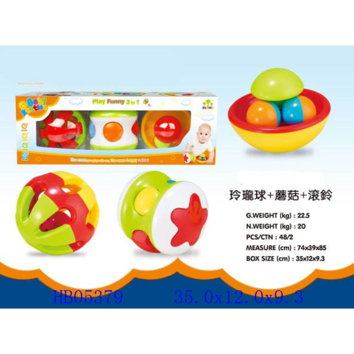 Baby Fun Time Rattles | 3 Pcs - BLL - RT - 84805 - Planet Junior