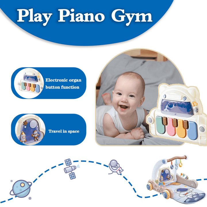 Baby Pedal Piano Playgym + Walker with Hanging Toys - BLL - BCR - 2211ZX - Planet Junior