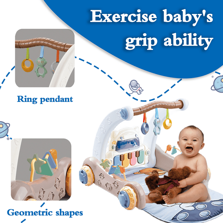 Baby Pedal Piano Playgym + Walker with Hanging Toys - BLL - BCR - 2211ZX - Planet Junior