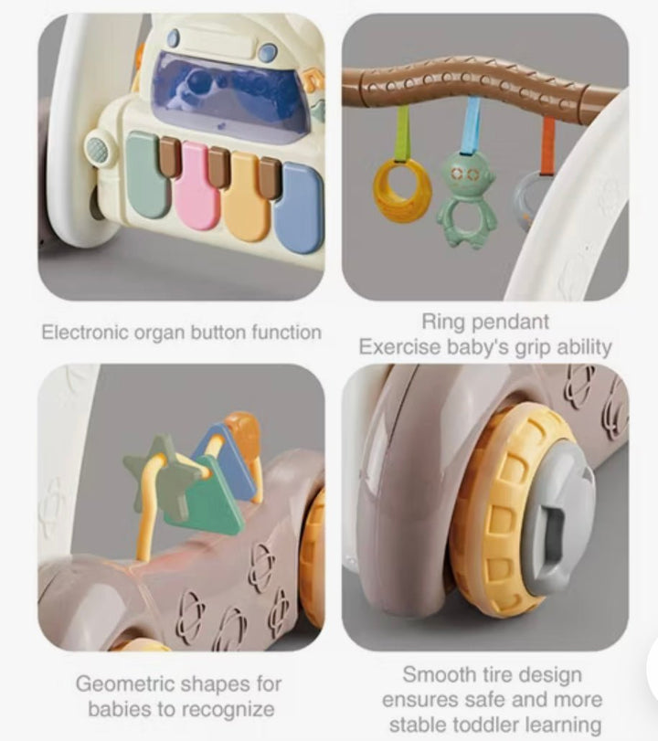 Baby Pedal Piano Playgym + Walker with Hanging Toys - BLL - BCR - 2211ZX - Planet Junior