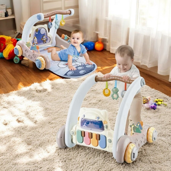 Baby Pedal Piano Playgym + Walker with Hanging Toys - BLL - BCR - 2211ZX - Planet Junior