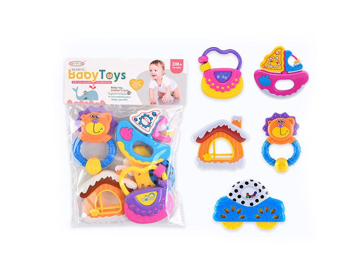 Baby Rattle & Teether Gift Set | 5 Pc - PJ-50 - Planet Junior