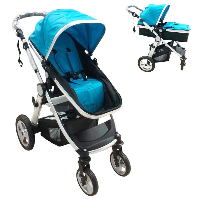 Baby Stroller Newborn Carriage Infant Reversible Bassinet | Blue - BLL - S - 265FC - Planet Junior