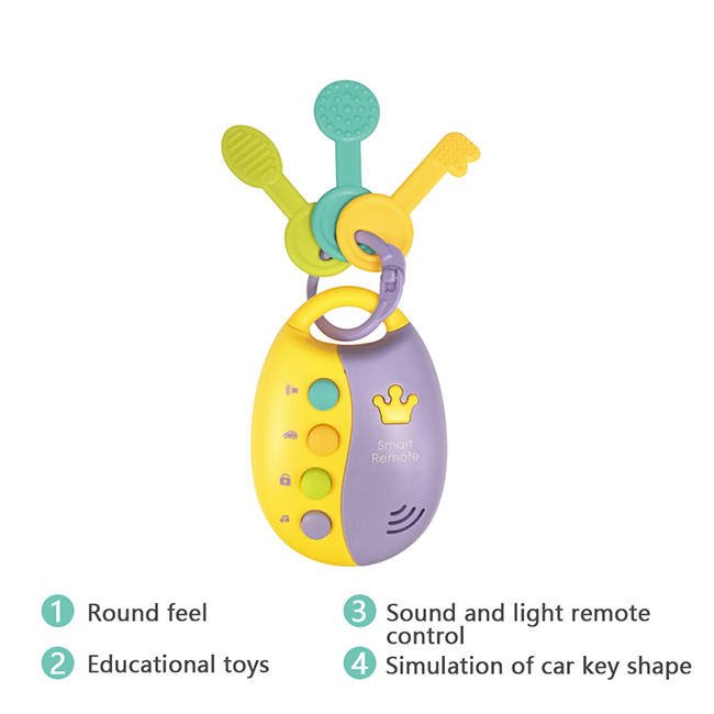 Baby Teething Keys Smart Remote – Lights, Music & Clip-On Activity ...