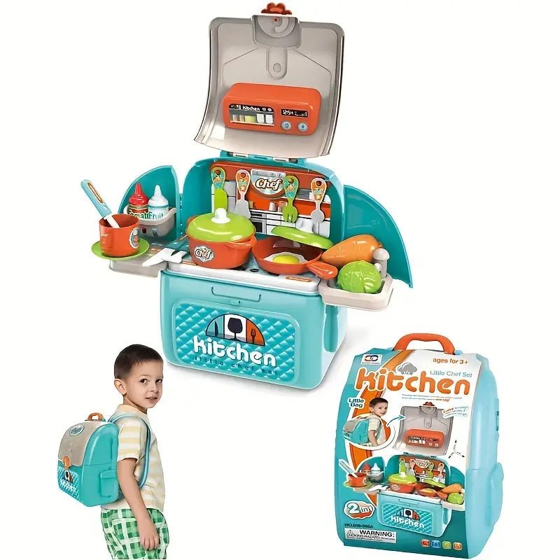 Backpack Kitchen Pretend Playset - BLL - GT - 008 - 966A - Planet Junior