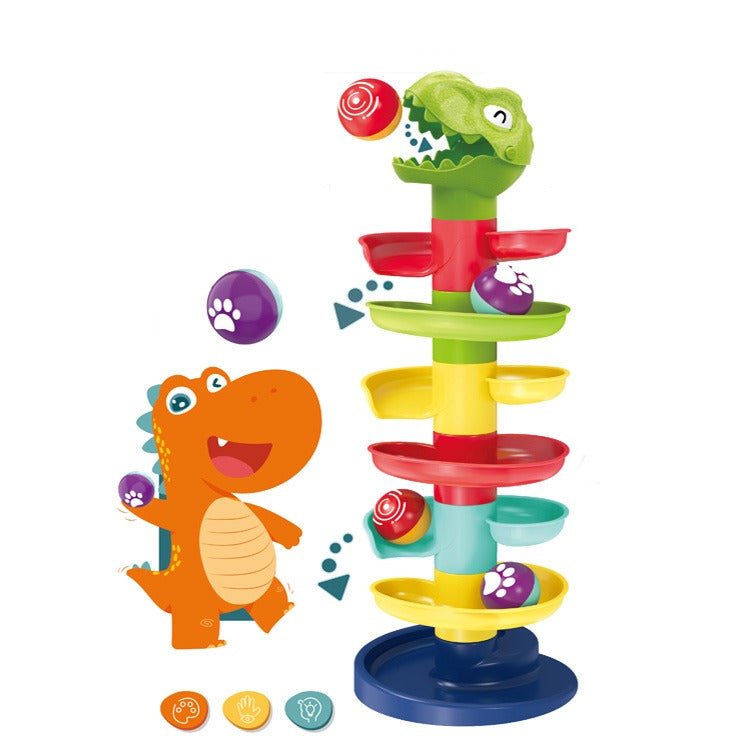 Ball Run Ramp Sensory Tower with Dinosaur Head - BLL - MT - 889 - 6 - Planet Junior