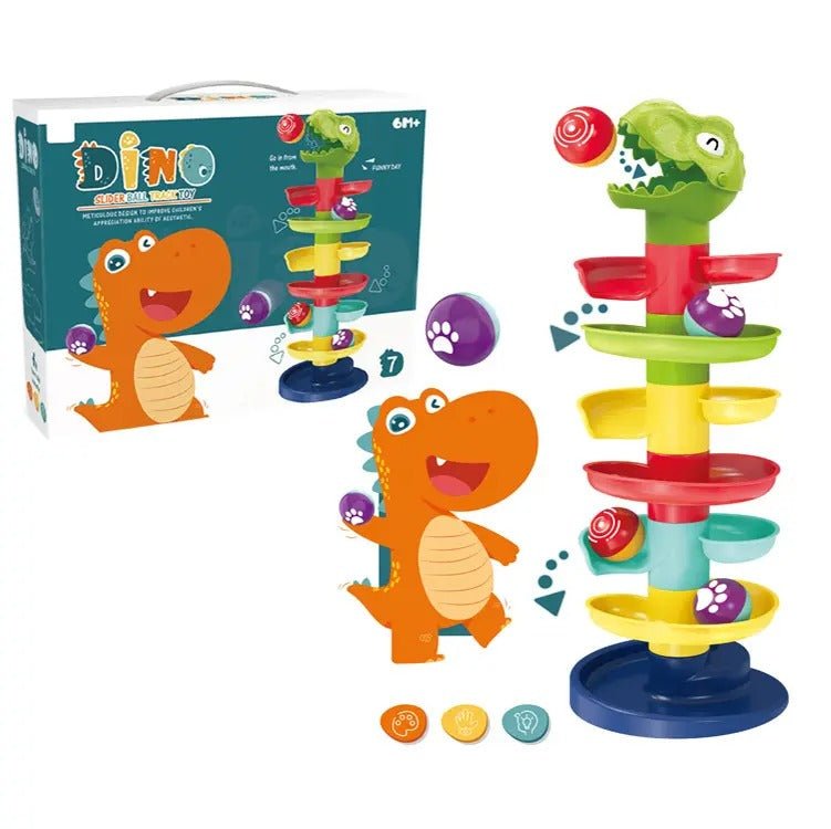 Ball Run Ramp Sensory Tower with Dinosaur Head - BLL - MT - 889 - 6 - Planet Junior