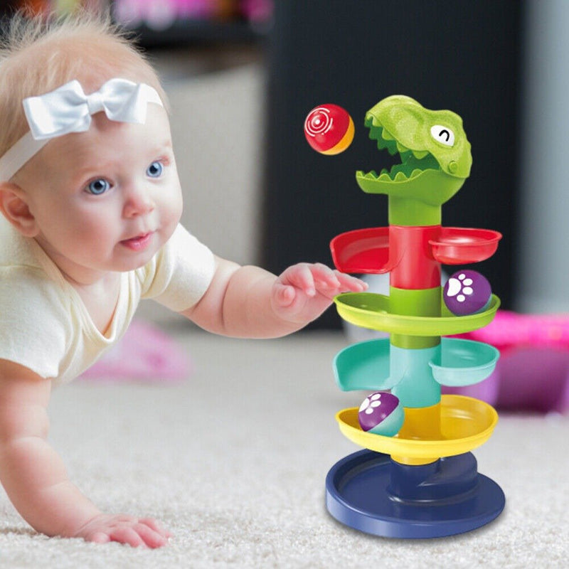 Ball Run Ramp Sensory Tower with Dinosaur Head - BLL - MT - 889 - 6 - Planet Junior