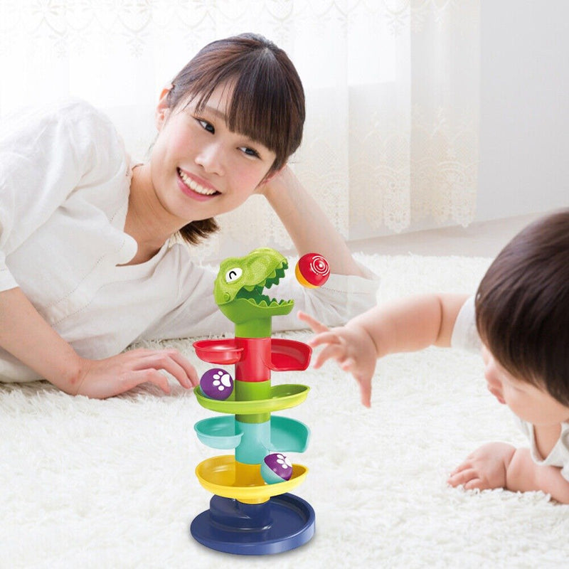 Ball Run Ramp Sensory Tower with Dinosaur Head - BLL - MT - 889 - 6 - Planet Junior