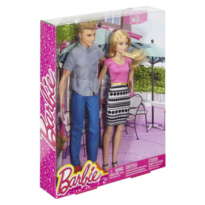 Barbie & Ken Doll with Blonde Hair and Colorful Clothes - DLH76 - Planet Junior