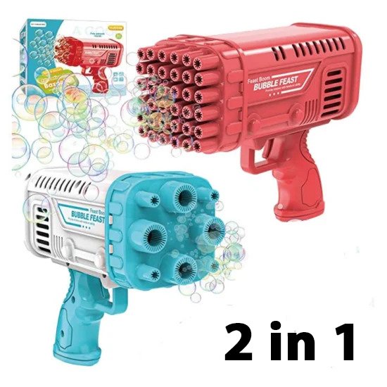 Bazooka Bubble Machine Gun | 32 Holes - MT218865 - Planet Junior