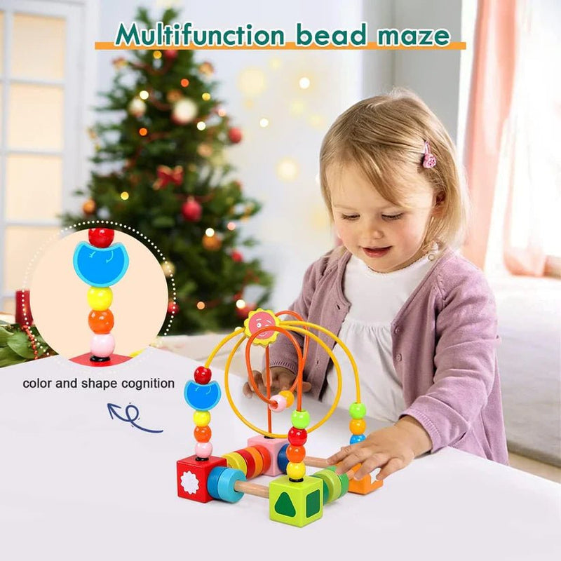 Bead Maze Wooden Colorful Roller Coaster Montessori Toy - BLL - WET - 755776 - Planet Junior