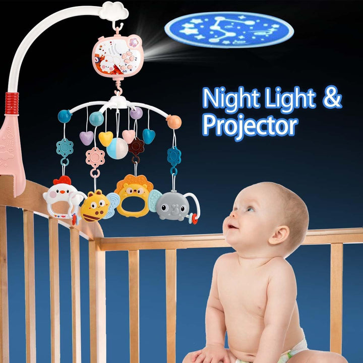 Bed Bell Musical Cot Mobile for Baby with Rotating Animals with Controller - BT - RT - 668 - 15 - Planet Junior