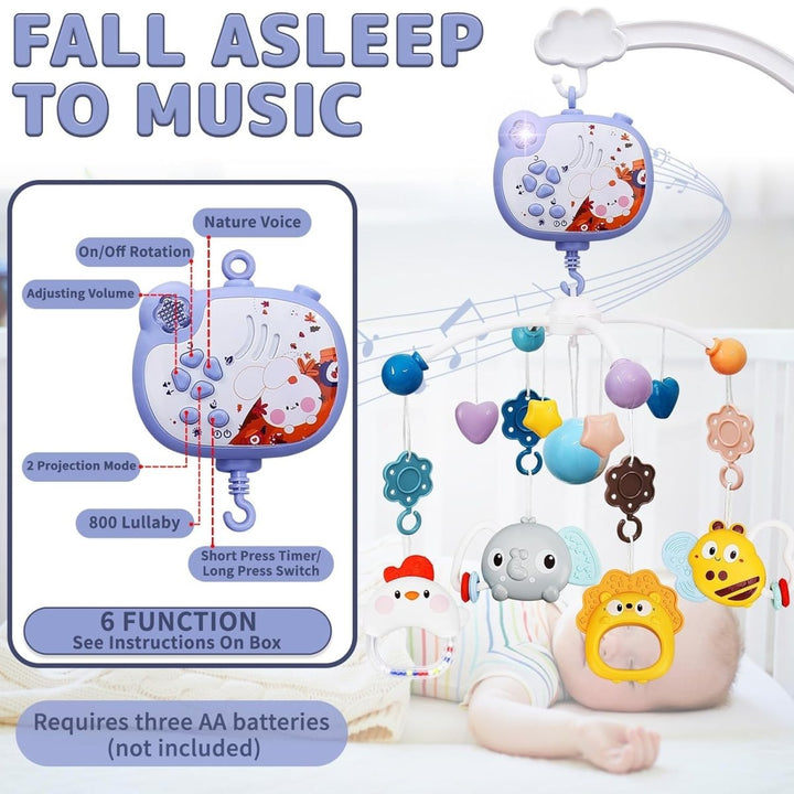 Bed Bell Musical Cot Mobile for Baby with Rotating Animals with Controller - BT - RT - 668 - 15 - Planet Junior