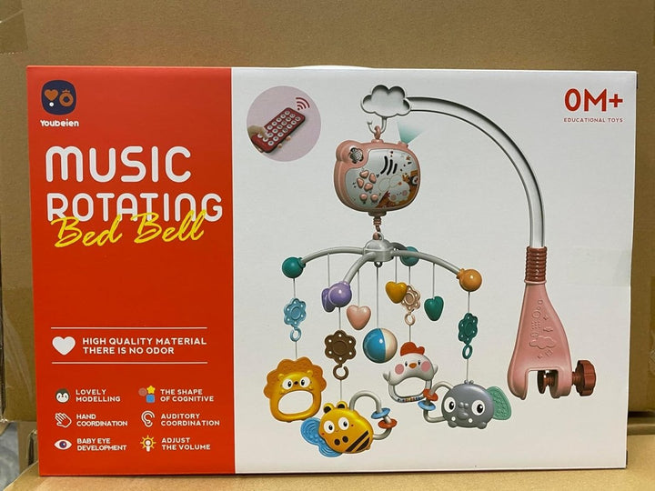 Bed Bell Musical Cot Mobile for Baby with Rotating Animals with Controller - BT - RT - 668 - 15 - Planet Junior