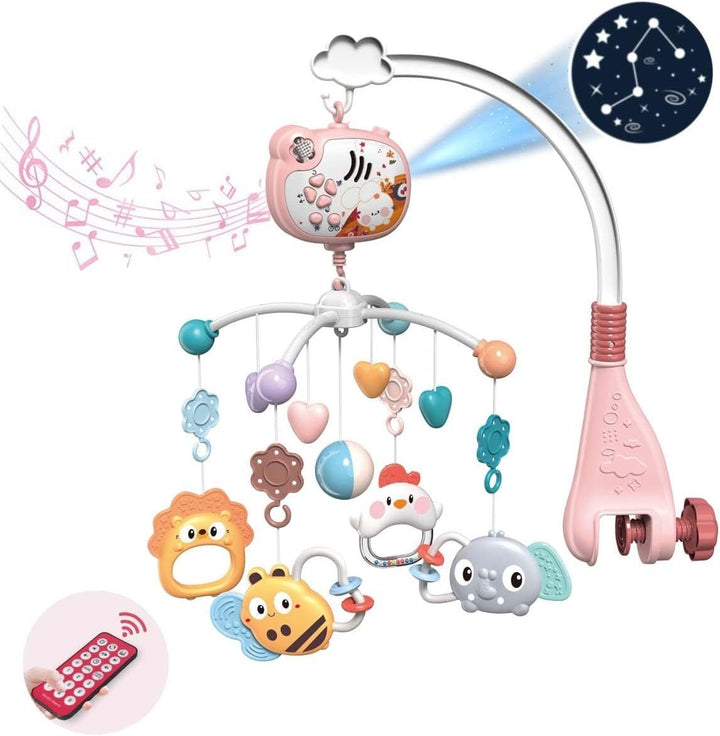 Bed Bell Musical Cot Mobile for Baby with Rotating Animals with Controller - BT - RT - 668 - 15 - Planet Junior