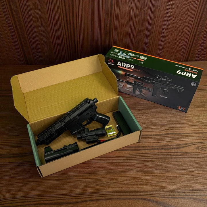 Black ARP9 Electric Water Bullet Gun – Flamethrower Style with Lithium Battery & USB Charging - AKT - S11 - 2A - Planet Junior