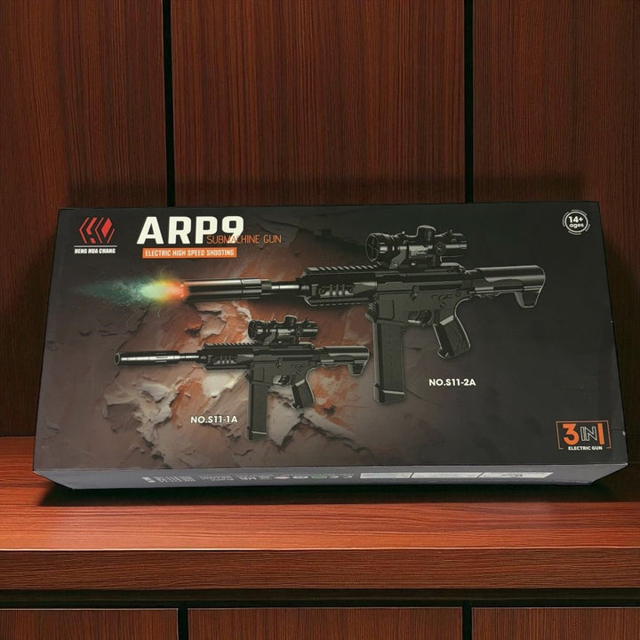 Black ARP9 Electric Water Bullet Gun – Flamethrower Style with Lithium Battery & USB Charging - AKT - S11 - 2A - Planet Junior