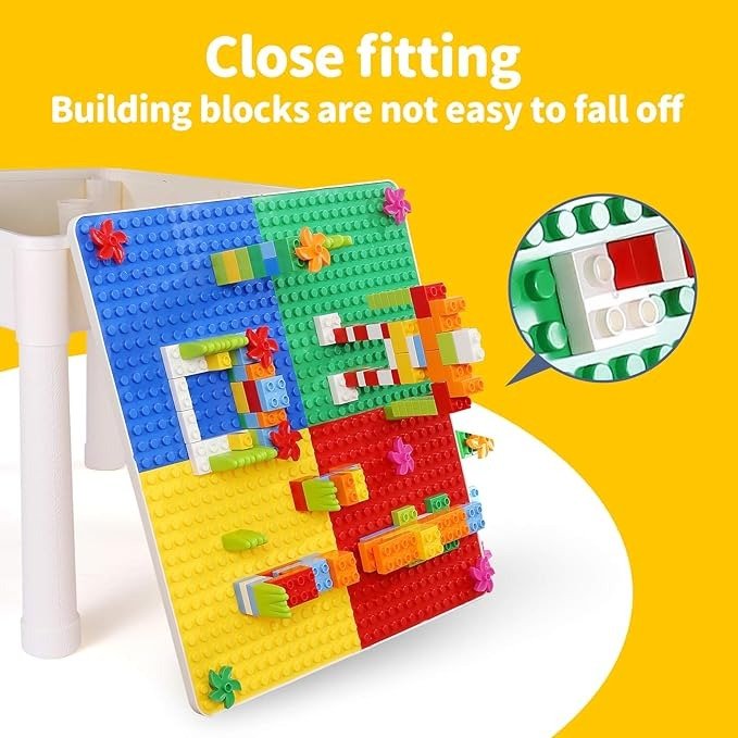 Block Building Table With Chair | 102 Pcs - RT102PC - Planet Junior