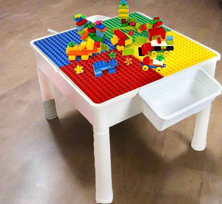 Block Building Table With Chair | 102 Pcs - RT102PC - Planet Junior