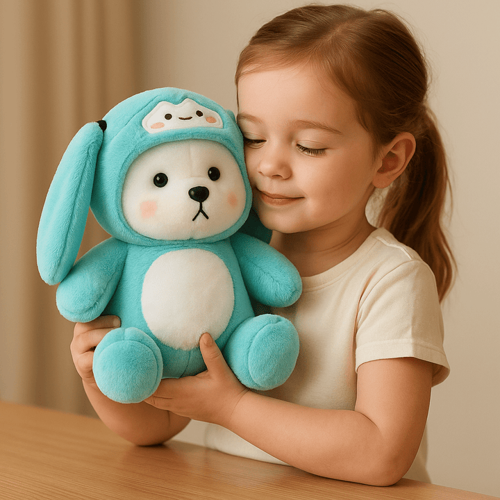 Blue Bunny Bear Plush – Soft, Huggable & Super Cute - BLL-SFT-0541 - Planet Junior