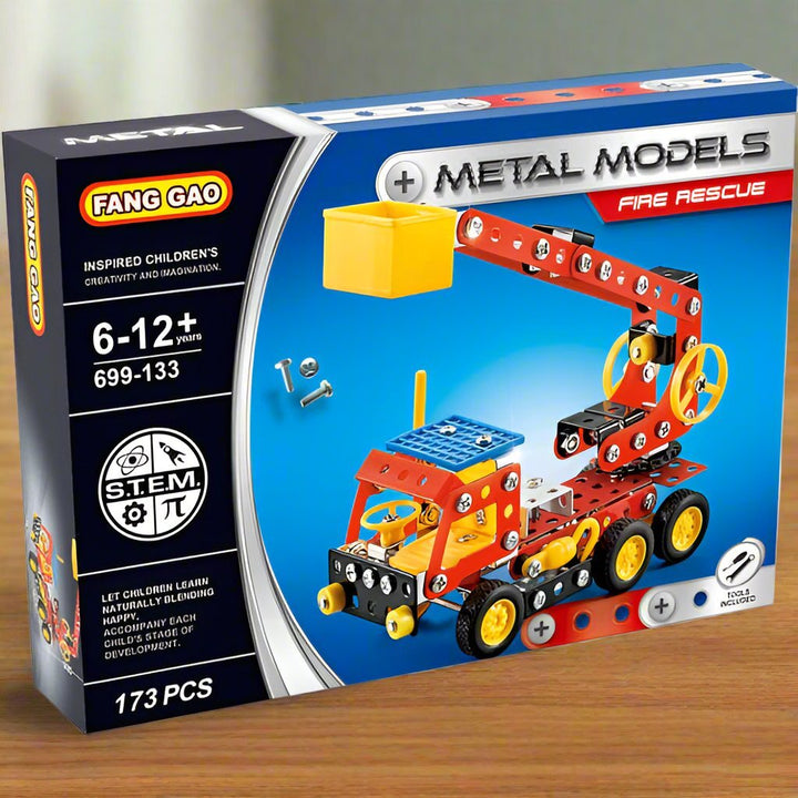 Building Metal Model Fire Rescue Truck | 143 Pcs - BLL - BL - 699 - 133SJ - Planet Junior