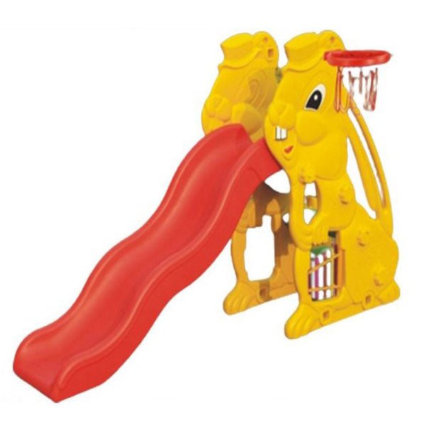 Bunny Theme 2 in 1 Slide and Basketball Hoop Playset - BLL - SL - 1305 - Planet Junior