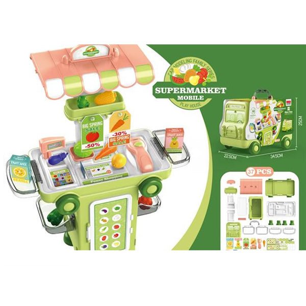 Bus Shape Super Market | 37 Pcs - BLL - GT - 11K06 - Planet Junior